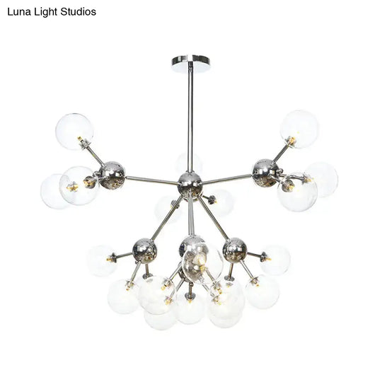 Industrial Style Hanging Chandelier Light With Amber/Clear/Smoke Gray Glass In 3/9/12 Lights -