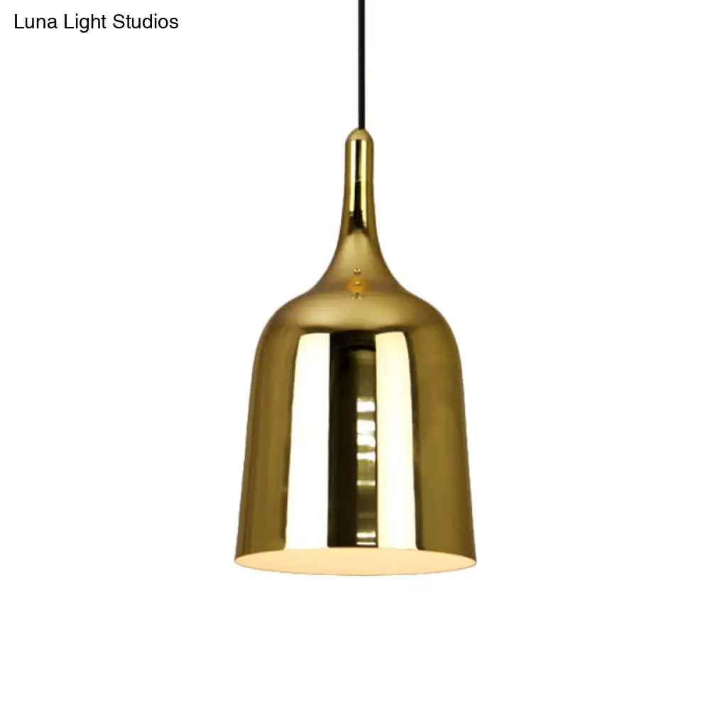 Industrial Style Hanging Light With Gold Finish - Perfect For Living Room And Bedroom