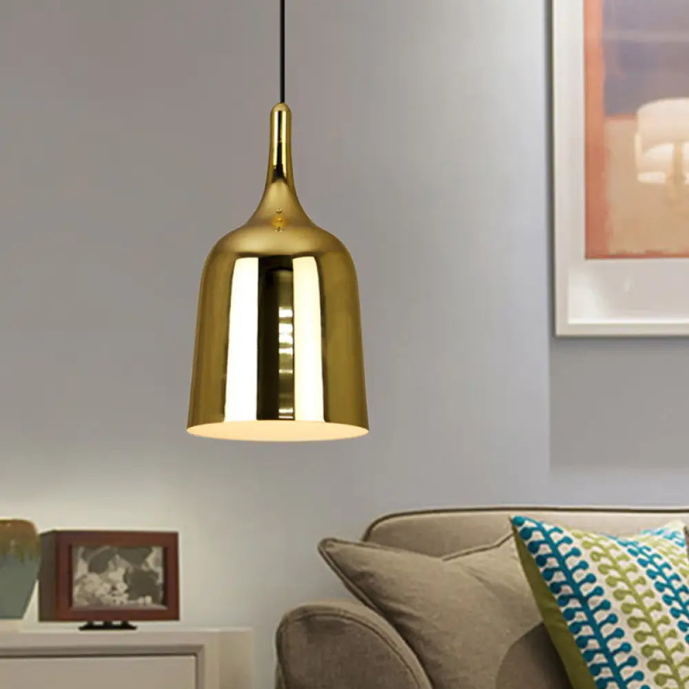 Industrial Style Hanging Light With Gold Finish - Perfect For Living Room And Bedroom