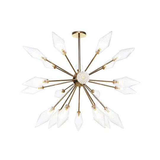 Industrial Stylish Diamond Shape Chandelier Light - 9/12/15-Head Indoor Hanging Fixture With