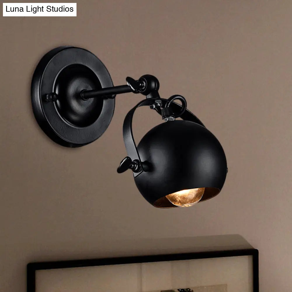 Industrial Wall Sconce With Metal Shade And Adjustable Arm - Perfect For Restaurants