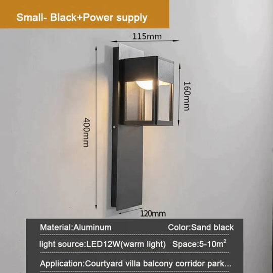 Ip67 Waterproof Outdoor Led Wall Lighting Motion Sensor Aluminum Black Bronze Garden Porch Sconce