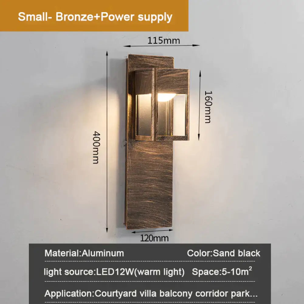 Ip67 Waterproof Outdoor Led Wall Lighting Motion Sensor Aluminum Black Bronze Garden Porch Sconce