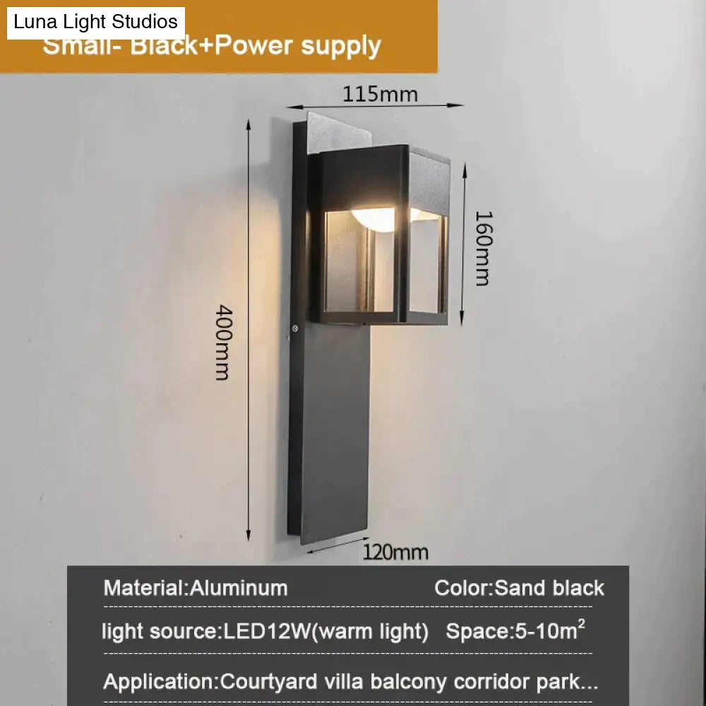 Ip67 Waterproof Outdoor Led Wall Lighting Motion Sensor Aluminum Black Bronze Garden Porch Sconce