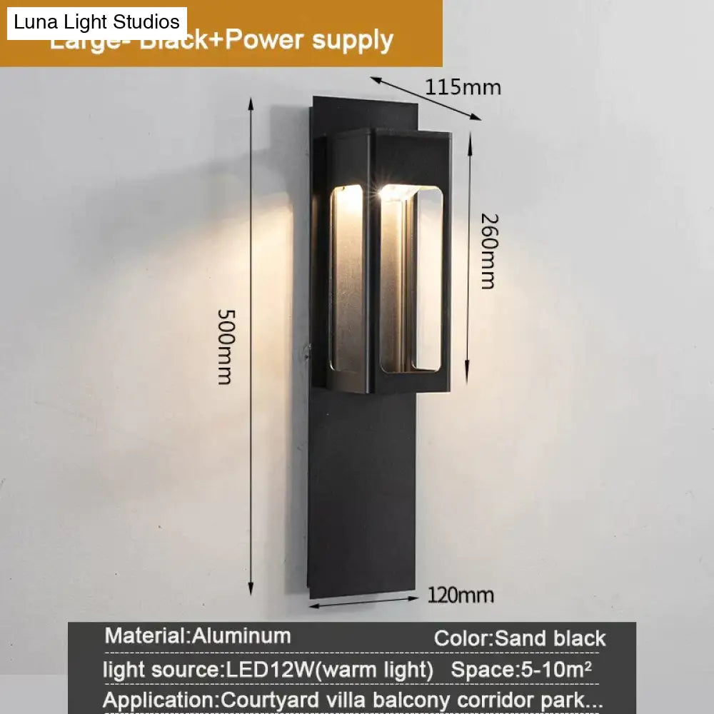 Ip67 Waterproof Outdoor Led Wall Lighting Motion Sensor Aluminum Black Bronze Garden Porch Sconce