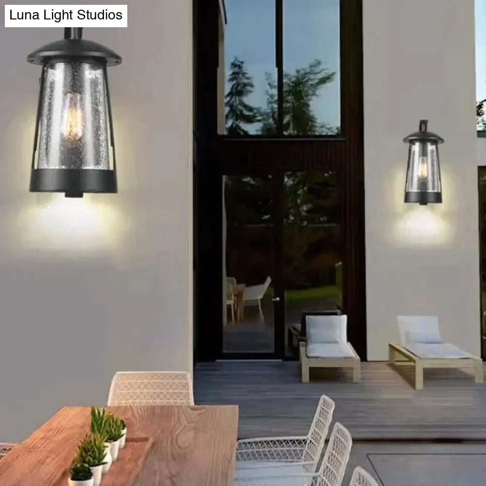 Ip68 Waterproof Outdoor Led Wall Lighting Industrial Aluminum Black Lamp For Garden Porch Sconce