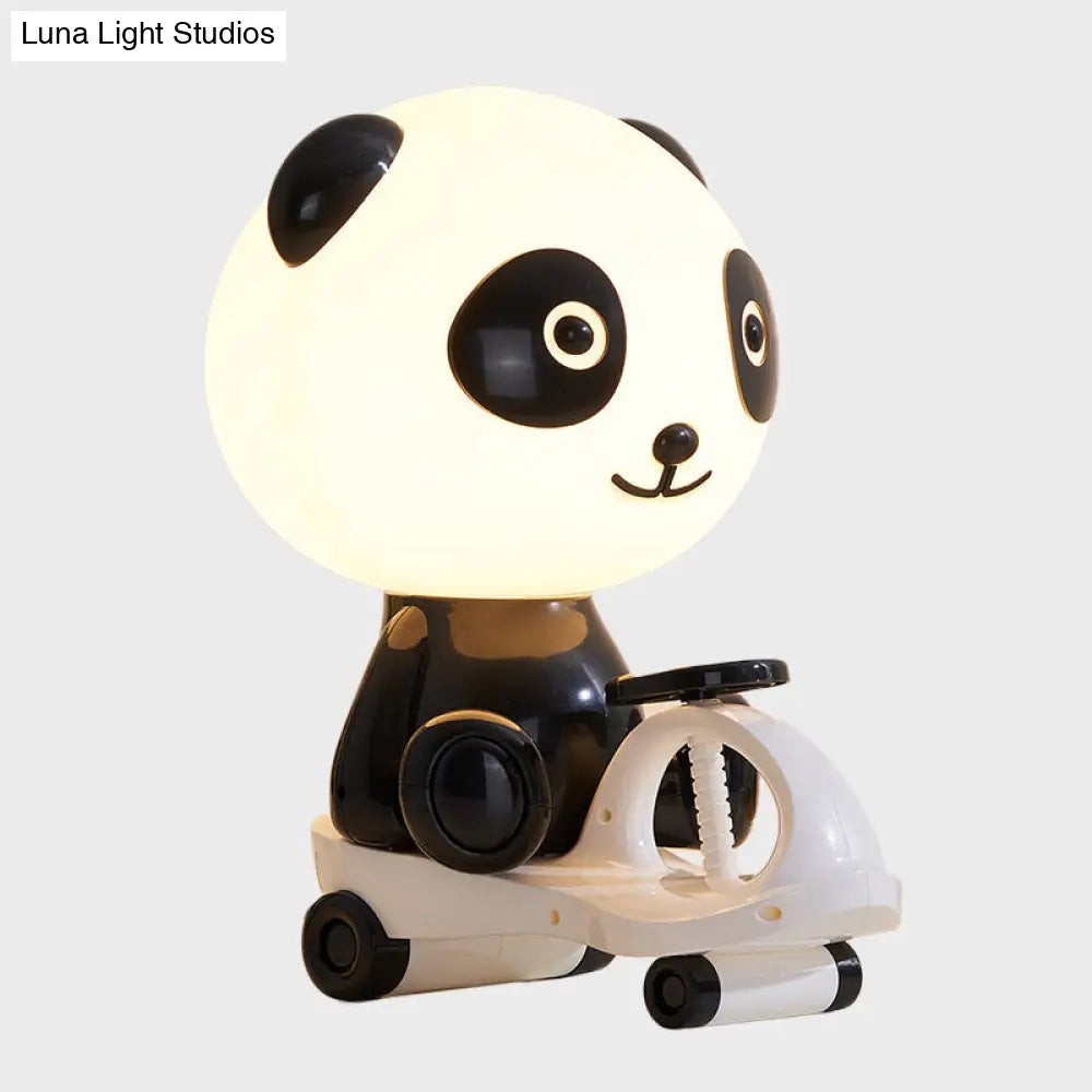 Kids Bedroom Cartoon Night Table Lamp Pig Frog Panda Reading Book Light (Black/Pink/Green)