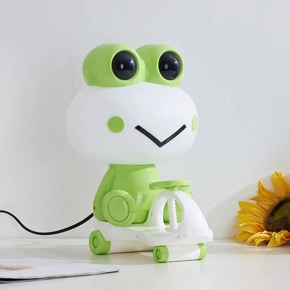 Iris - Adorable Pig/Frog/Panda Kids Bedroom Reading Book Light Plastic 1-Light Cartoon Night Table