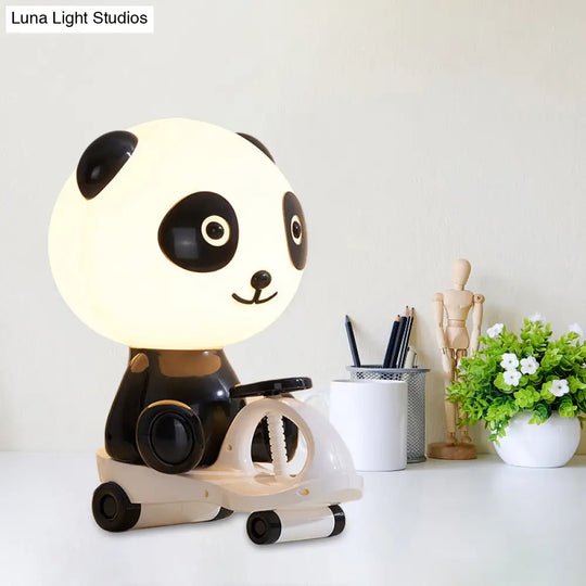 Iris - Adorable Pig/Frog/Panda Kids Bedroom Reading Book Light Plastic 1-Light Cartoon Night Table