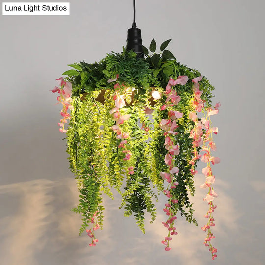 Iron Barn Pendant Light Fixture With Downward Lighting - Perfect For Restaurants Single Bulb