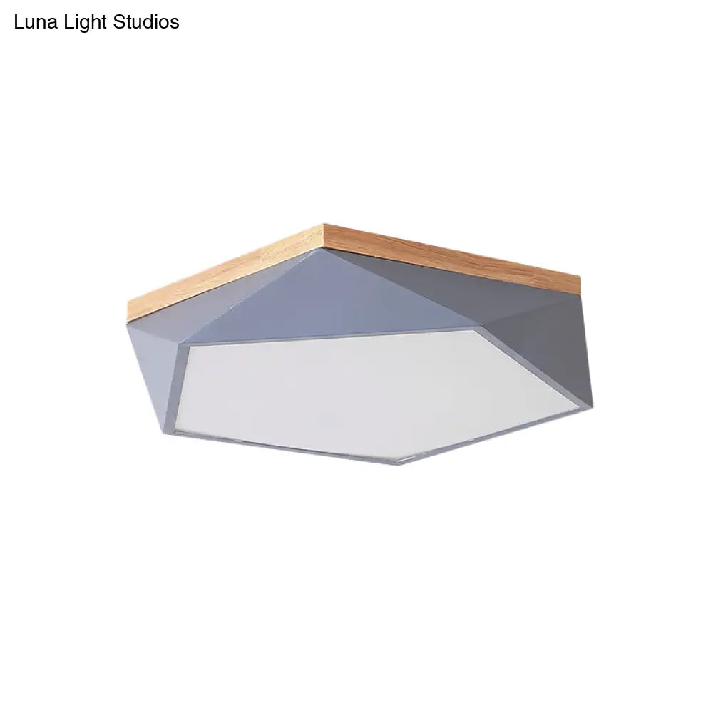 Iron Flush Mount Led Ceiling Lamp With Modernist Design - 16.5’/20.5’ Width