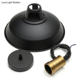 Iron Hanging Pendant Light Fixture For Restaurants - Single Ceiling Pot Cover Lamp