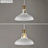 Iron Hanging Pendant Light Fixture For Restaurants - Single Ceiling Pot Cover Lamp