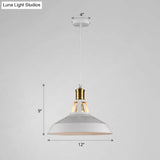 Iron Hanging Pendant Light Fixture For Restaurants - Single Ceiling Pot Cover Lamp