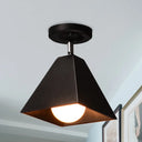 Iron Swivel Shade Ceiling Lamp - Industrial Style Semi - Flush Mount In Black/White (1/2/3 - Head