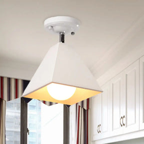 Iron Swivel Shade Ceiling Lamp - Industrial Style Semi - Flush Mount In Black/White (1/2/3 - Head