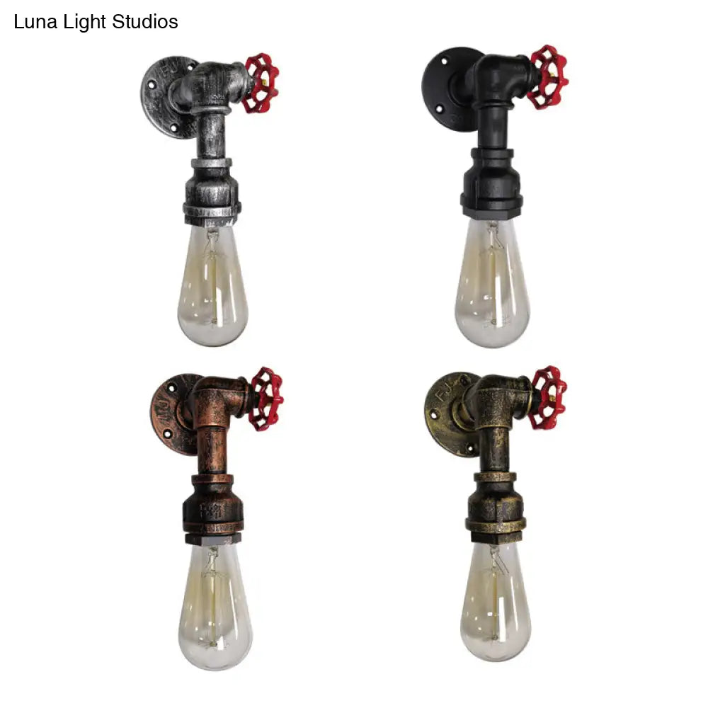 Iron Wall Mount Light Industrial Valve Handle Single Corridor Fixture