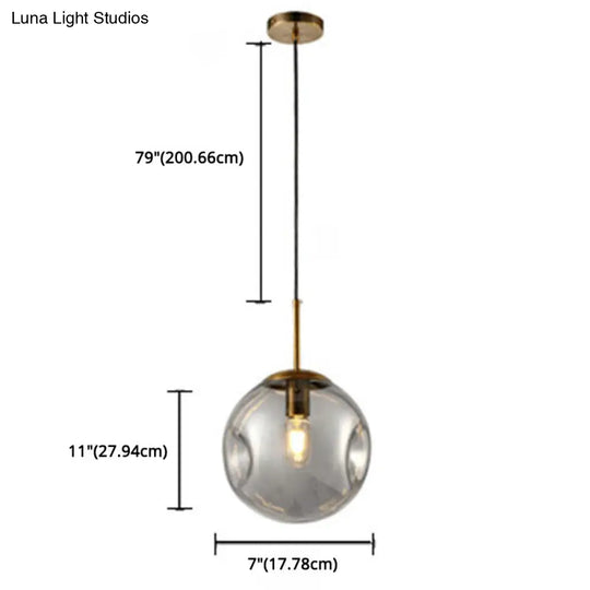 Irregular Glass Ball Mini Pendant Light - Modern Minimalist Hanging Lighting Fixture For Dining Room