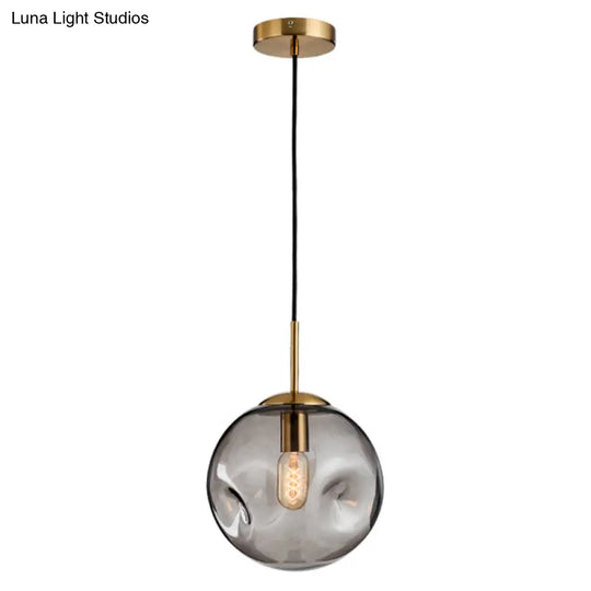 Irregular Glass Ball Mini Pendant Light - Modern Minimalist Hanging Lighting Fixture For Dining Room