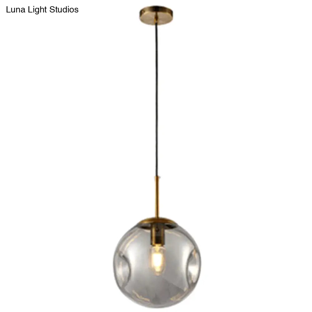 Irregular Glass Ball Mini Pendant Light - Modern Minimalist Hanging Lighting Fixture For Dining Room