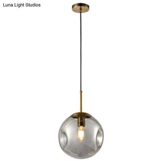 Irregular Glass Ball Mini Pendant Light - Modern Minimalist Hanging Lighting Fixture For Dining Room