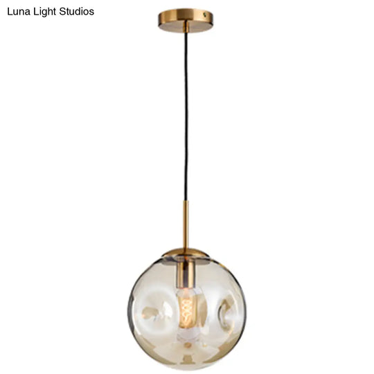 Irregular Glass Ball Mini Pendant Light - Modern Minimalist Hanging Lighting Fixture For Dining Room