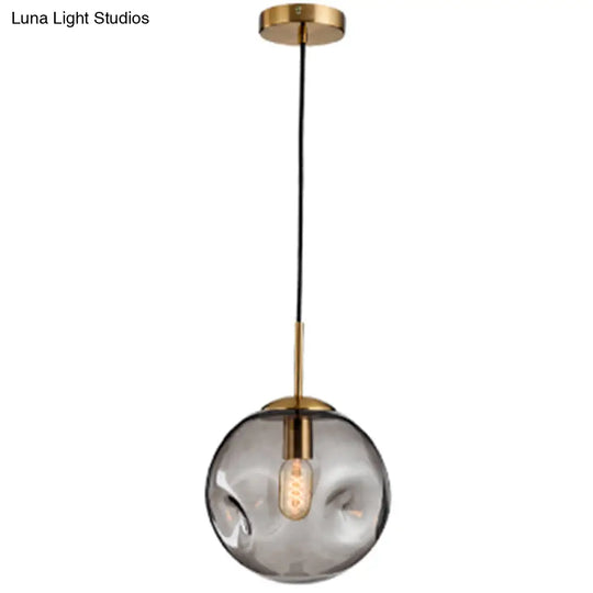 Irregular Glass Ball Mini Pendant Light - Modern Minimalist Hanging Lighting Fixture For Dining Room