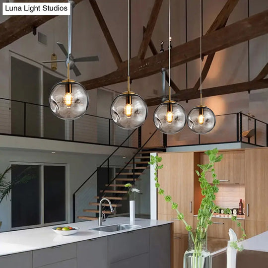 Irregular Glass Ball Pendant Light - Modern Mini Hanging Fixture For Dining Room And Kitchen