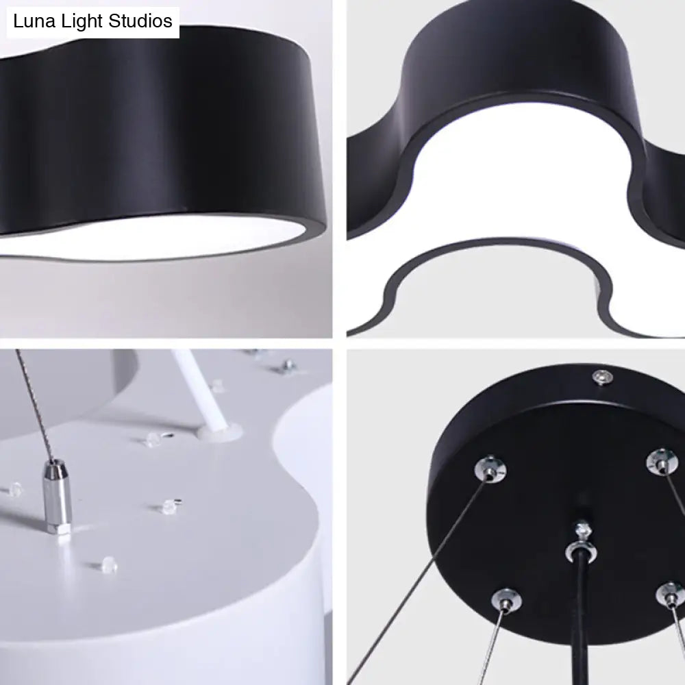 Irregular Shape Pendant Ceiling Light: Modern Acrylic Led Fixture For Office Lighting