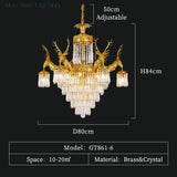 Isabelle French Deer Vintage Brass Crystal Chandelier E14 Ceiling Light 6lights D80 H84cm chandelier
