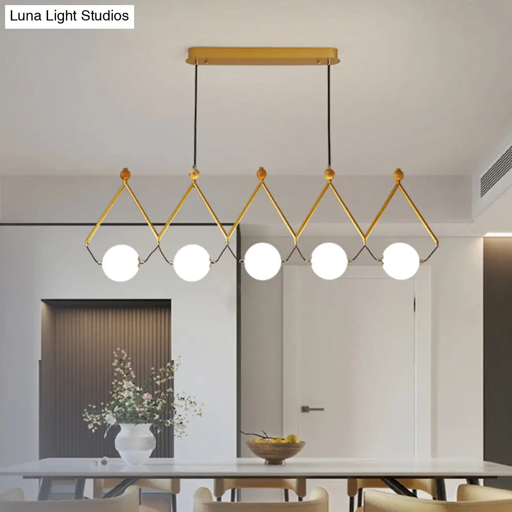 Ivory Glass Minimalist Ball Suspension Light - Creative Island Fixture