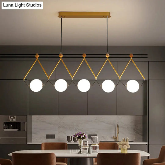 Ivory Glass Minimalist Ball Suspension Light - Creative Island Fixture