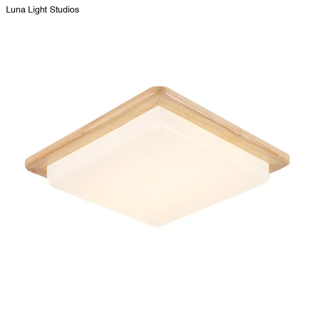 Japanese Style Square Ceiling Light Wood Led Flush Mount - Wide Range Selection