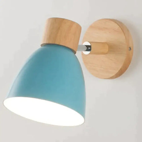 Joan | Wooden Reading Wall Lamp Blue Wall Lamp