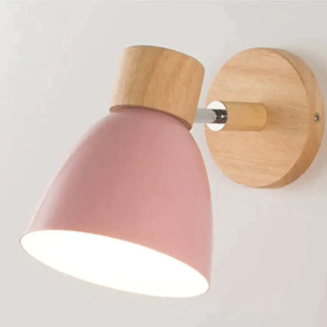 Joan | Wooden Reading Wall Lamp Pink Wall Lamp