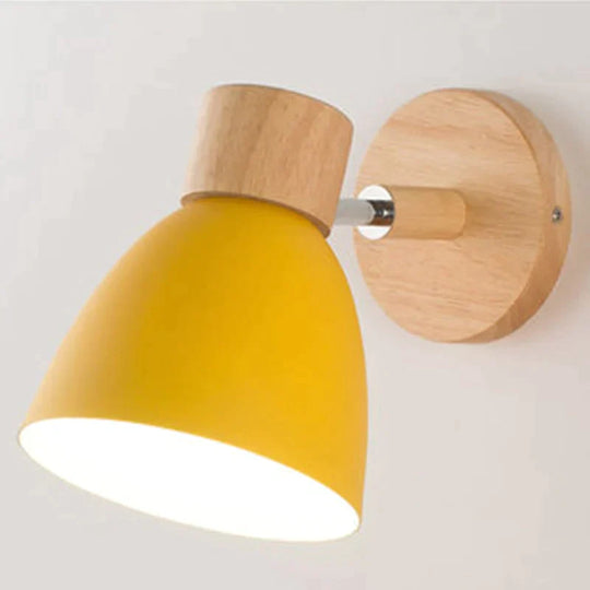Joan | Wooden Reading Wall Lamp Yellow