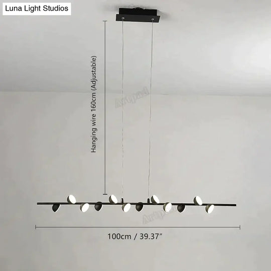 Josephine - Hanging Lamp Nordic Tree Branch Iron Art Light 12 Heads Black / White Lighting
