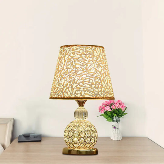 Julia - Modern Crystal Embedded Ball Bedroom Table Light Gold / A