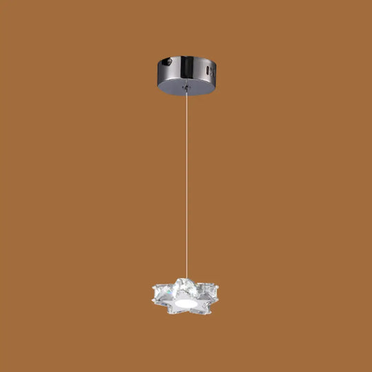 K9 Crystal Star Led Ceiling Light - Minimalist Stainless-Steel Pendant 1 / Clear