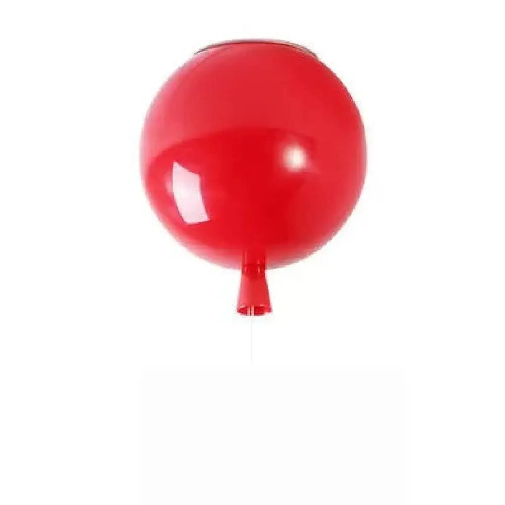 Kids Acrylic Balloon Flush Mount Ceiling Lamp - Creative Single Light Fixture Red / 8’