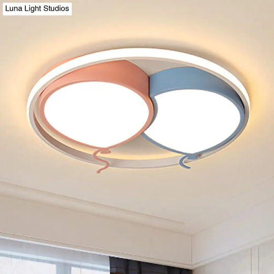 Kids Balloon Ceiling Mount Light - Acrylic Led Lamp For Nursing Room