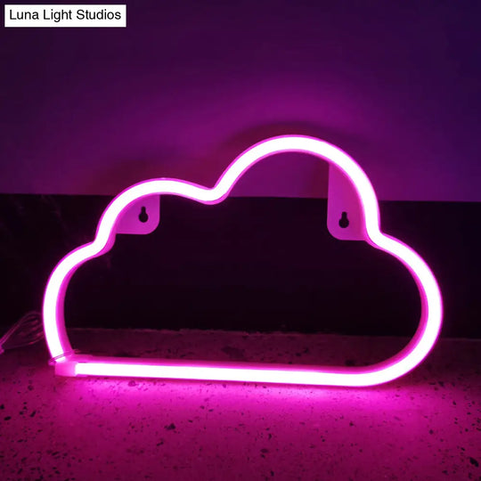 Kids Bedroom Plastic Cloud Wall Light - White Led Night Lighting Idea