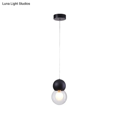 Kids Bedside Pendulum Light - Gourd Shape Milky Glass Macaron Ceiling Pendant Pink/Yellow/Blue