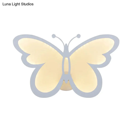 Kids Butterfly Acrylic Wall Light For Bedside Or Dining Room