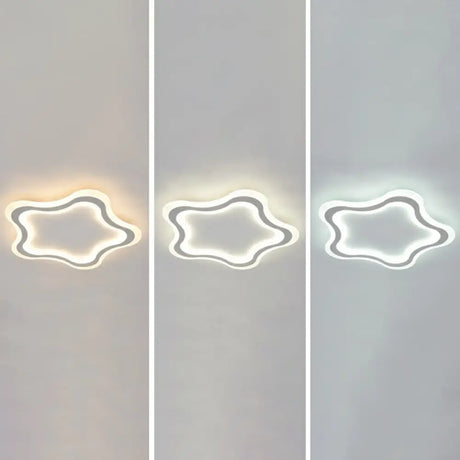 Kids’ Cartoon Acrylic Led Flushmount Ceiling Light With White Pentacle Design / 16’ Third Gear