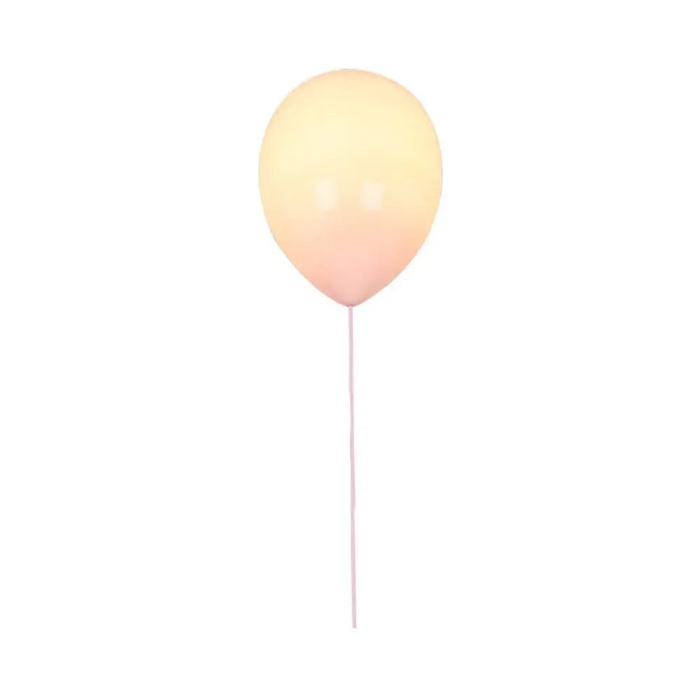 Kid’s Cartoon Balloon Glass Flush Mount Ceiling Light Fixture For Bedroom Pink / 6’