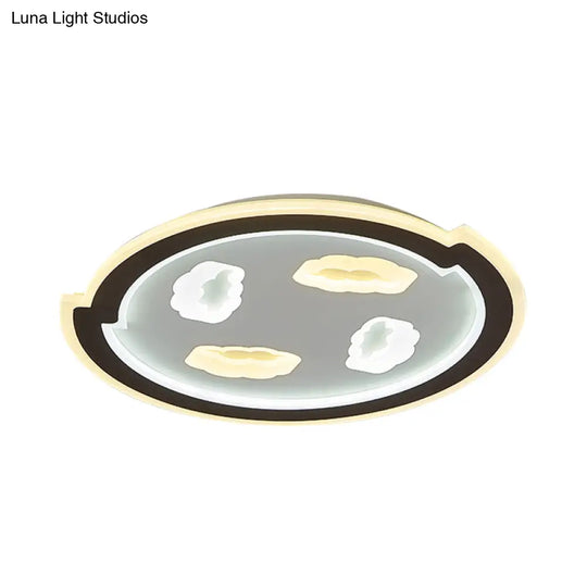 Kids’ Led Black Ceiling Light With Cloud Design For Baby Room And Hallway
