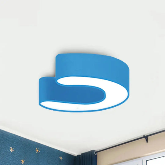 Kid’s Led Candy Colored Ceiling Light For Kindergarten: Brighten Up The Classroom Blue / 18’ Warm