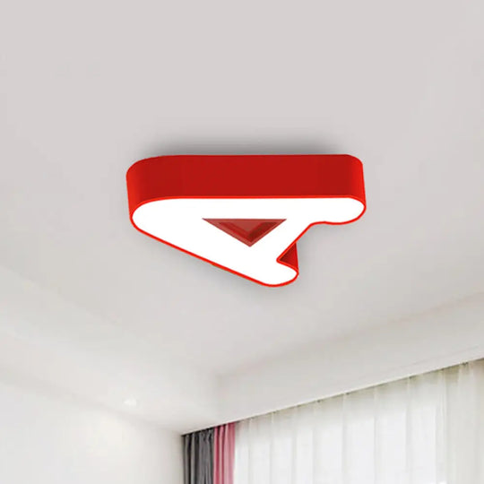 Kid’s Led Candy Colored Ceiling Light For Kindergarten: Brighten Up The Classroom Red / 18’ Warm