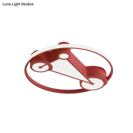 Kids’ Led Ceiling Lamp In Acrylic Geometry Design - White/Pink/Blue